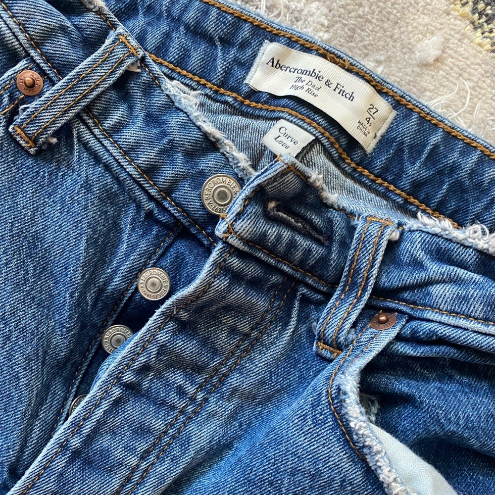 Abercrombie and Fitch Curve Love High Rise Dad Jeans